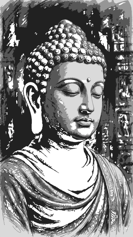 Buddha Statue Sketch