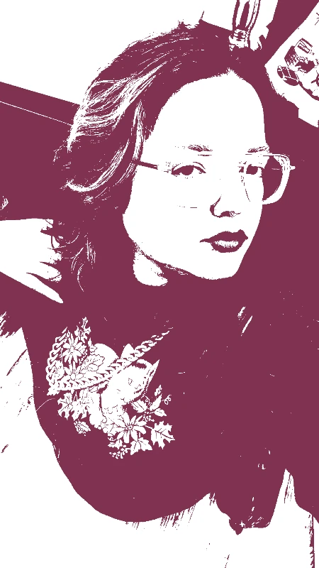 Woman with Cat Shirt - cricut-stencil-maker stencil