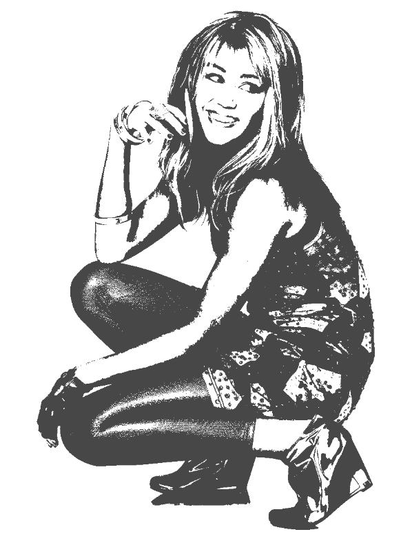 Miley Cyrus Hannah Montana - pop-art-stencil-maker stencil