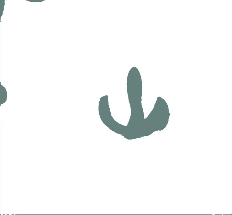 Abstract Teal Shape - abstract-stencil-maker stencil