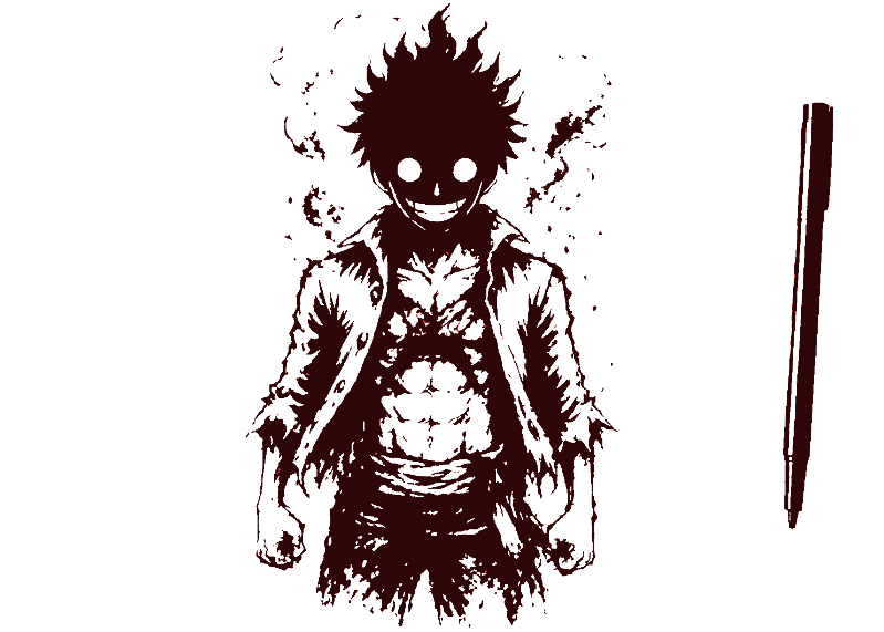 Monkey D. Luffy Gear 5 - one-piece-stencil-maker stencil