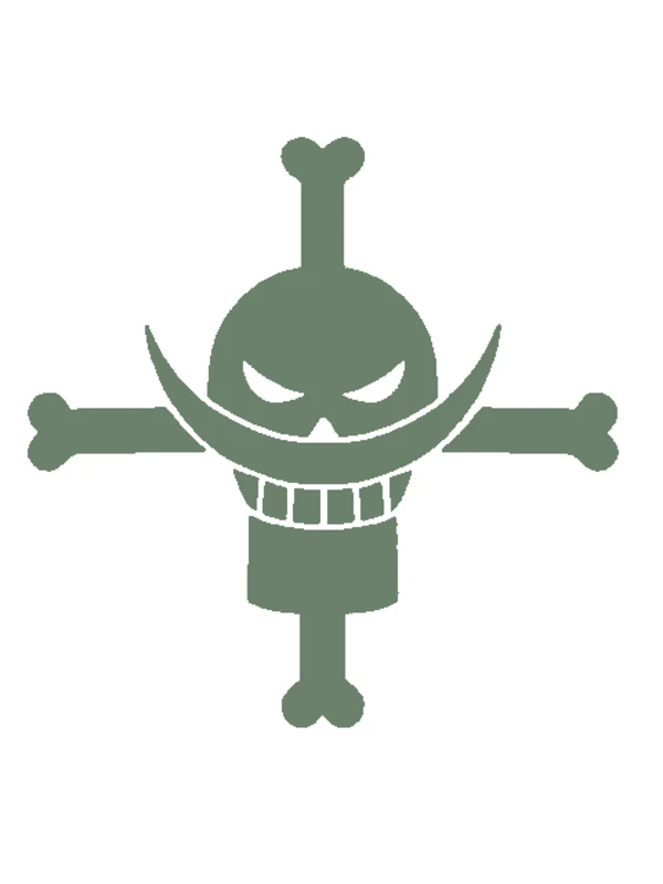 Whitebeard Jolly Roger - one-piece-stencil-maker stencil