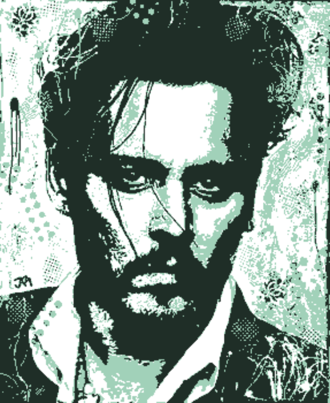 Johnny Depp Portrait - crear-stencil-online stencil