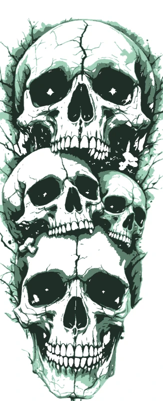Stack of Skulls - skull-stencil-maker stencil