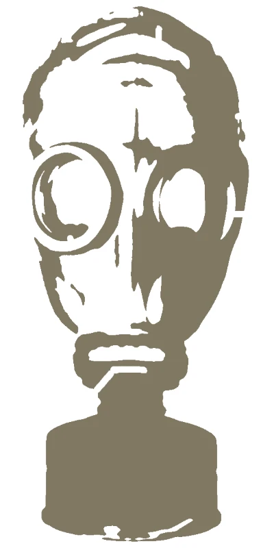 Vintage Gas Mask - circuit-stencil-maker stencil