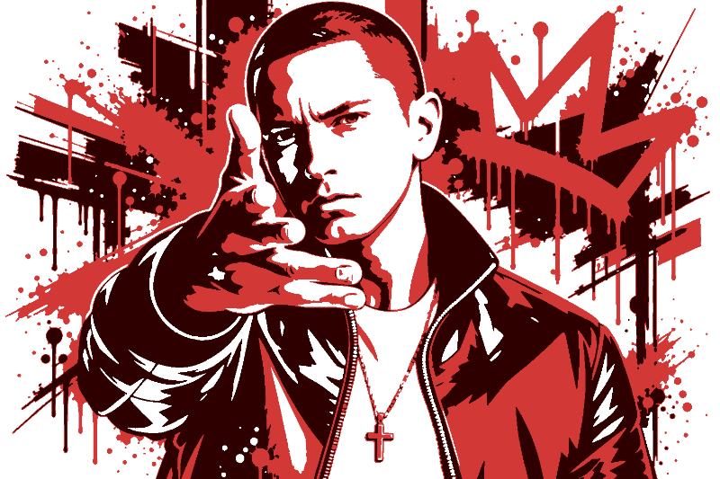Eminem Graffiti Style - creatore-stencil-graffiti stencil