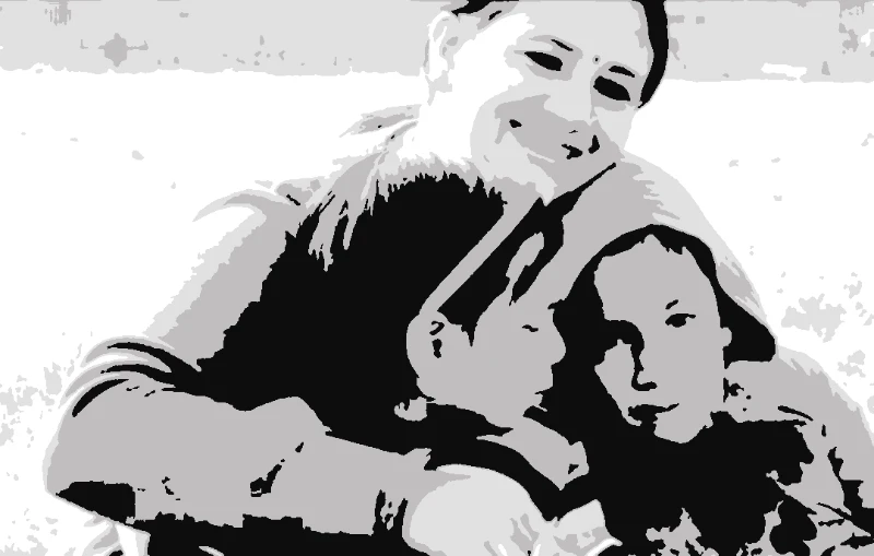 Mother and Children Portrait
