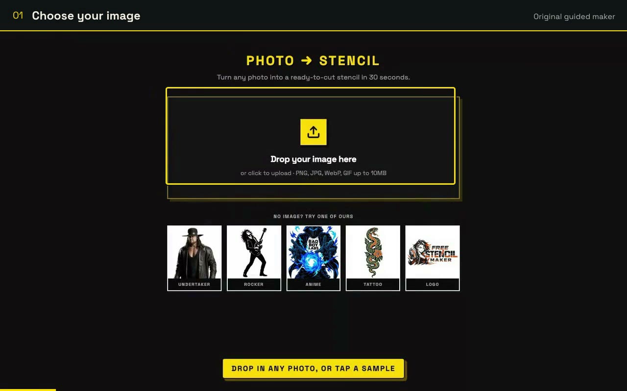 Turn a Photo into a Stencil: Upload and Choose a Style